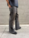 CROSS DOUBLE KNEE FLARED DENIM