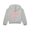 HEATHER GREY CROSS HOODIE