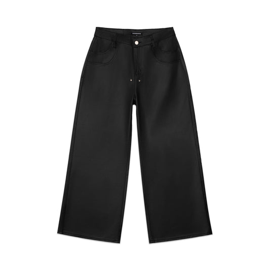 WAXED DENIM PANTS