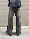 CROSS DOUBLE KNEE FLARED DENIM
