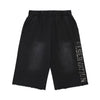 BLACK WASHED SWEATSHORTS