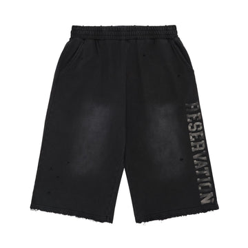 BLACK WASHED SWEATSHORTS