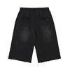 BLACK WASHED SWEATSHORTS